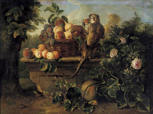 Still-Life, vintage artwork by François Desportes, 12x8" (A4) Poster