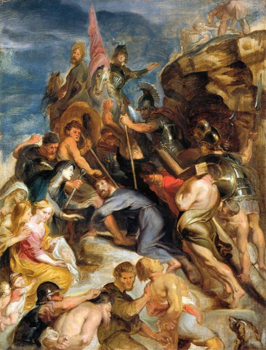 Carrying the Cross, vintage artwork by Peter Paul Rubens, 12x8" (A4) Poster