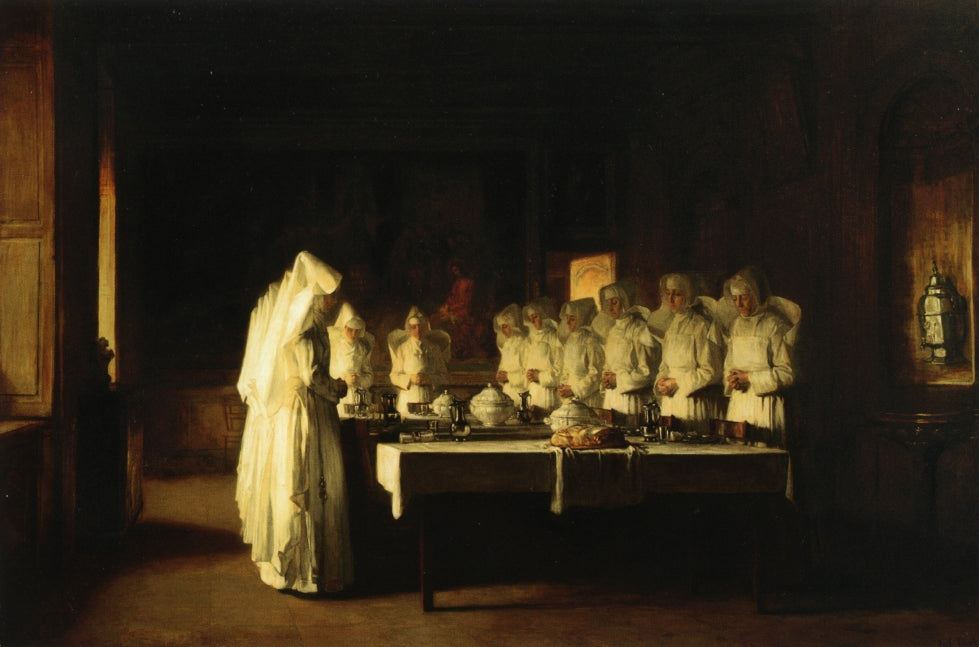  Meal at the Hospice in Beaune, France by Claude Joseph Bail,A3(16x12")Poster