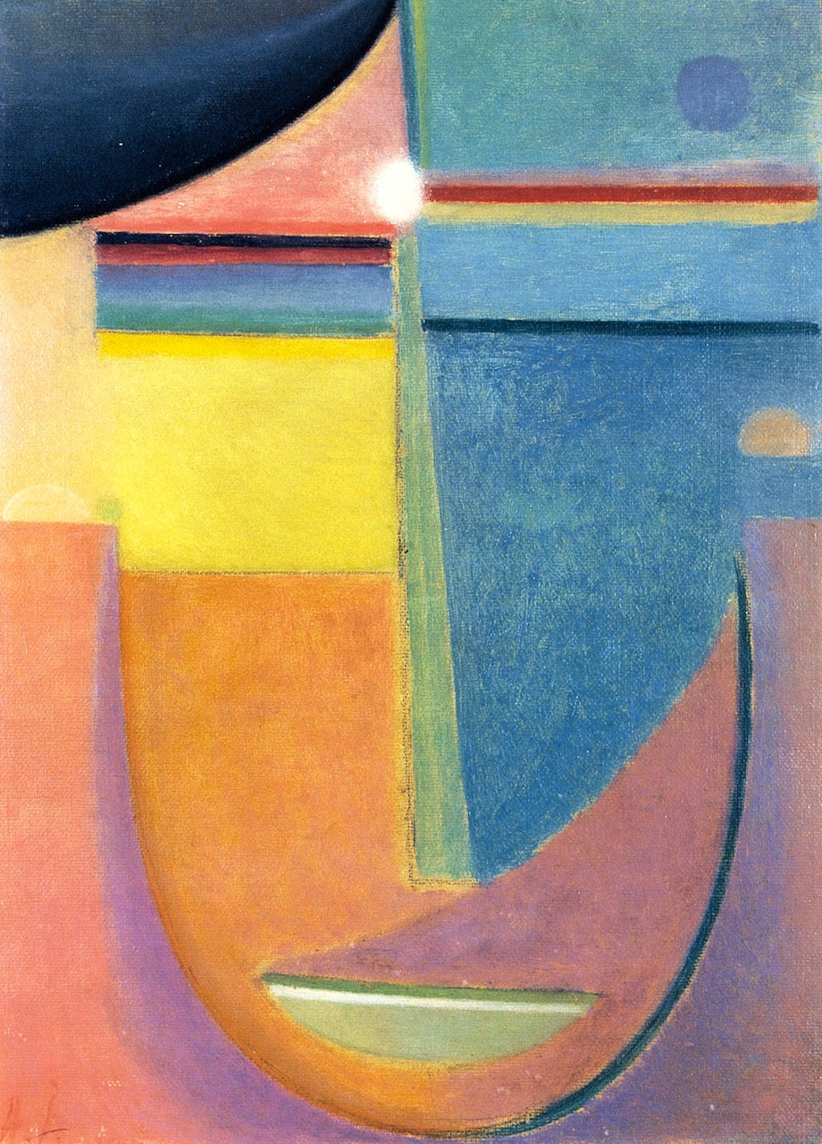 Abstract Head: Composition No. 1 'Sunrise', vintage artwork by Alexei von Jawlensky, 12x8" (A4) Poster