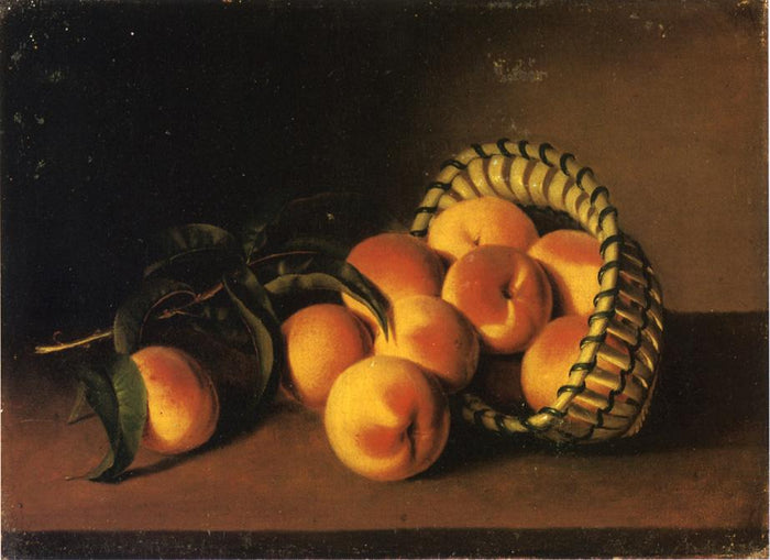 Still Life with Peaches, vintage artwork by Sarah Miriam Peale, A3 (16x12