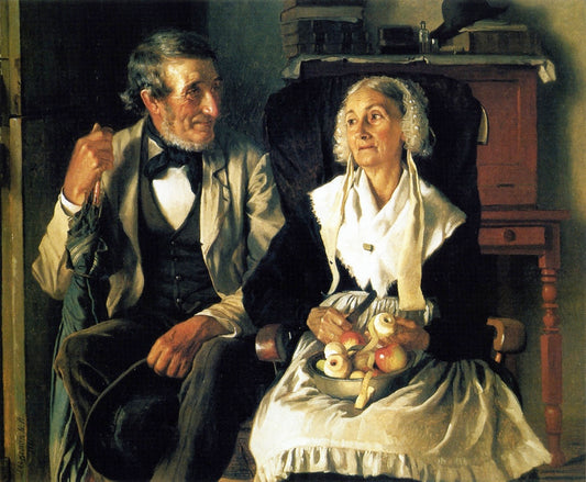 The Deacon's Wife, vintage artwork by John George Brown, 12x8" (A4) Poster