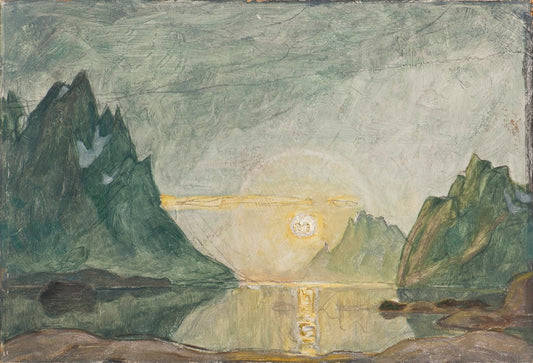Midnight Sun. Study from North Norway, vintage artwork by Anna Boberg, 12x8" (A4) Poster