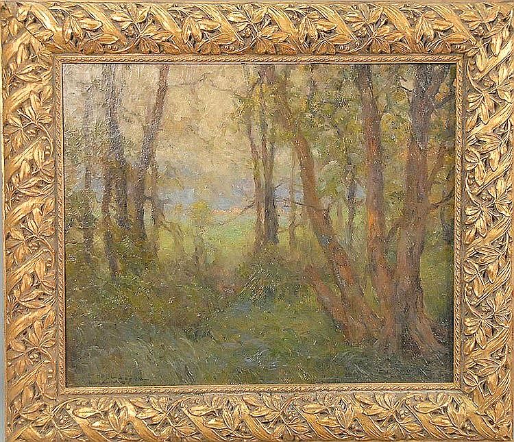 Edge of Forest, vintage artwork by Henry Ward Ranger, 12x8" (A4) Poster