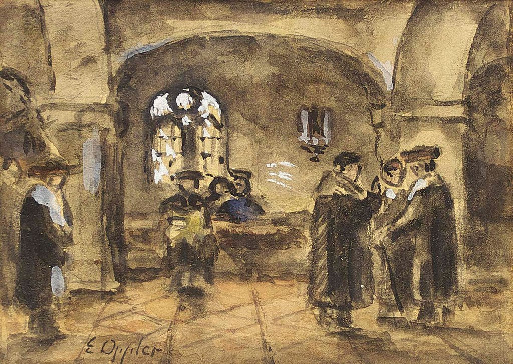 In a synagogue in Hungary by Ernst Oppler,A3(16x12")Poster