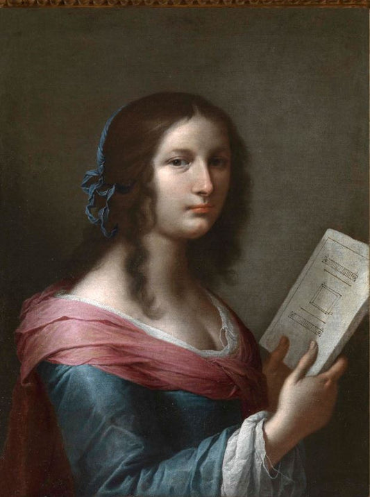 Allegory of Geometry, vintage artwork by Giovanni Martinelli, 12x8" (A4) Poster
