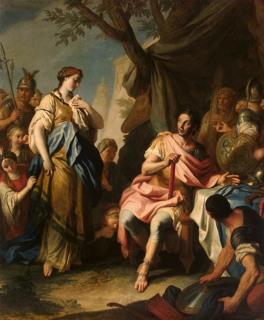 Alexander the Great and Roxane, vintage artwork by Pietro Antonio Rotari, 12x8" (A4) Poster