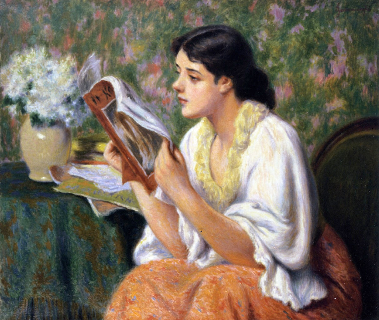 Fashion Magazine, vintage artwork by Federico Zandomeneghi, 12x8" (A4) Poster