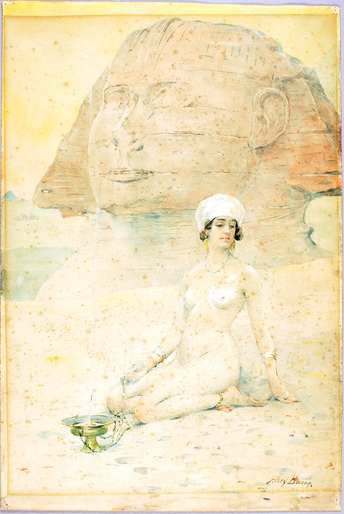 Spirit of the Sphinx, vintage artwork by Henry Bacon, 12x8" (A4) Poster