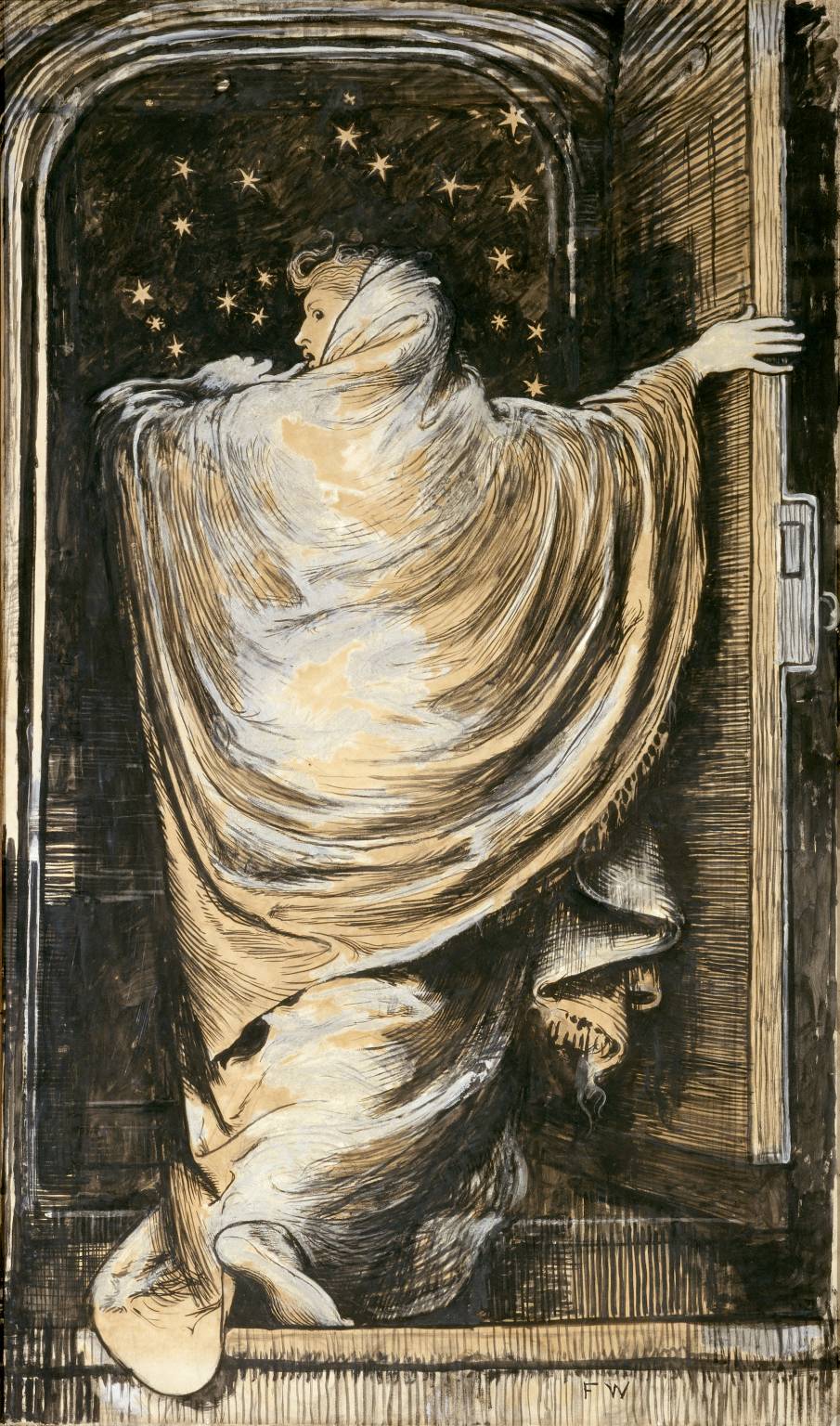 The Woman in White, vintage artwork by Frederick Walker, 12x8" (A4) Poster