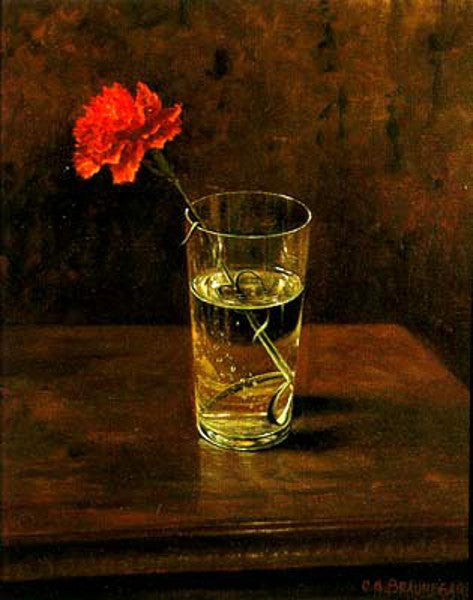 ed Carnation In A Glass Of Water by Charles Grant Beauregard,A3(16x12")Poster