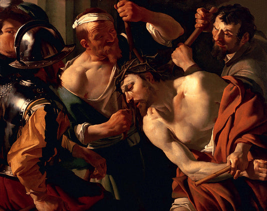 Christ with the crown of thorns, vintage artwork by Dirck van Baburen, 12x8" (A4) Poster