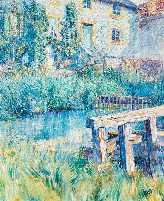 The Dam, vintage artwork by Dominique Lang, 12x8" (A4) Poster