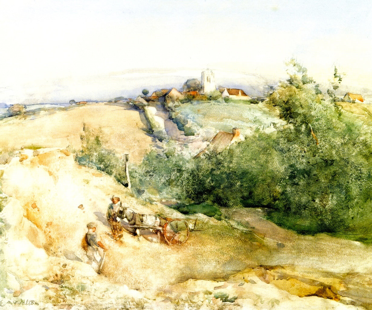 A Summer's Toil, vintage artwork by Edward Arthur Walton, R.S.A., P.R.S.W., 12x8" (A4) Poster