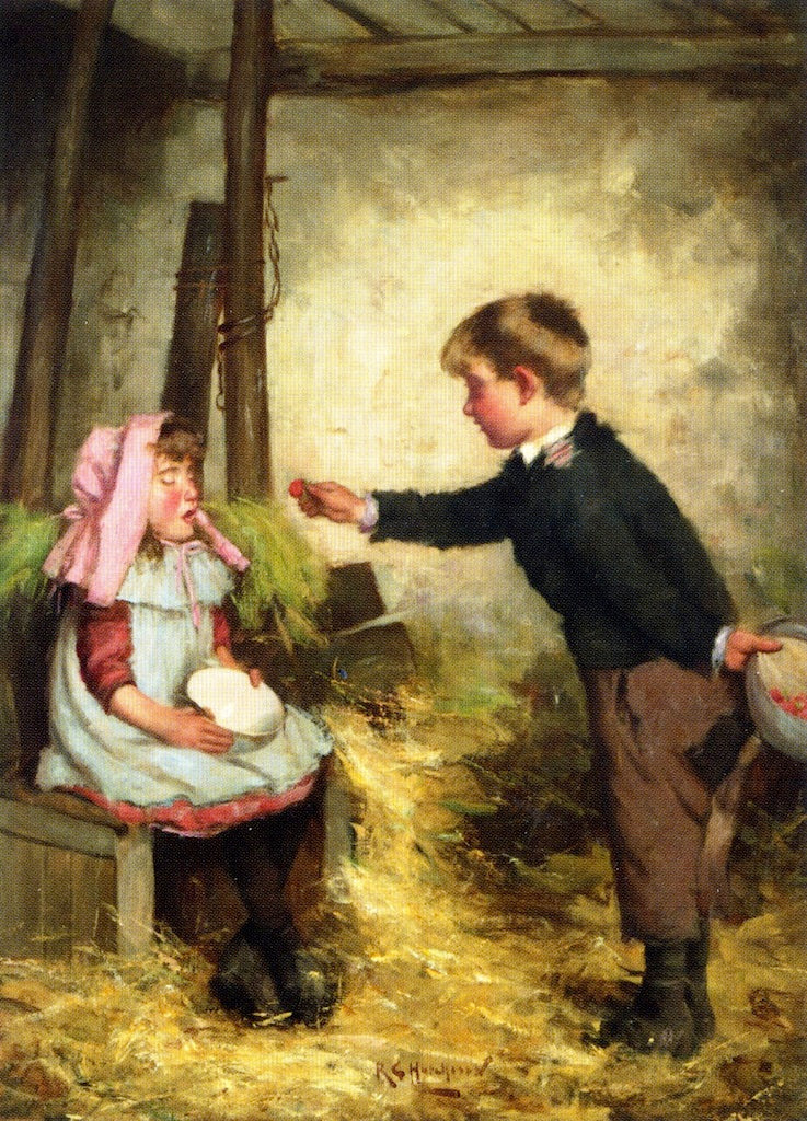 Open Your Mouth and Shut Your Eyes, vintage artwork by Robert Gemmell Hutchison R.S.A. R.S.W., 12x8" (A4) Poster