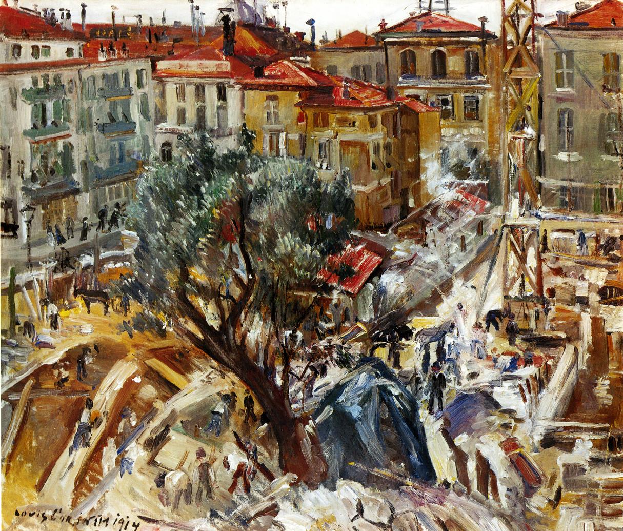 Building Under Construction in Monte Carlo by Lovis Corinth,A3(16x12")Poster