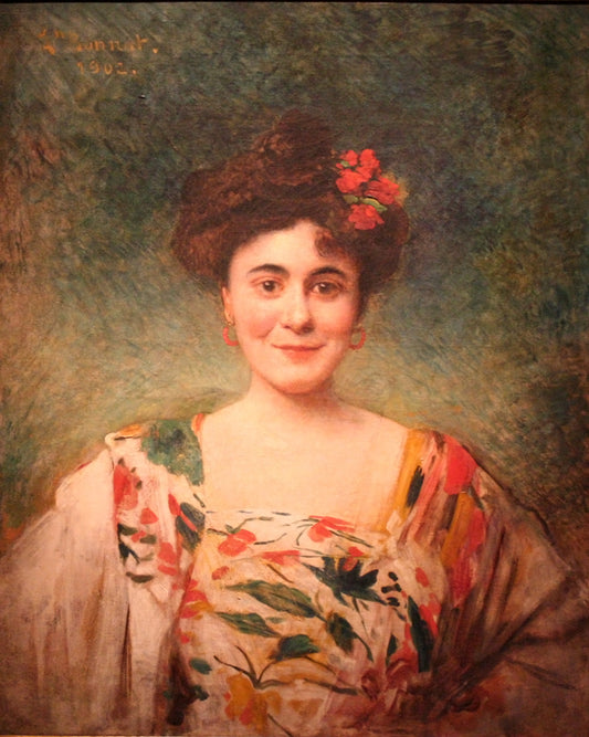 Portrait of Madame Dotezac, vintage artwork by Leon Joseph Florentin Bonnat, 12x8" (A4) Poster