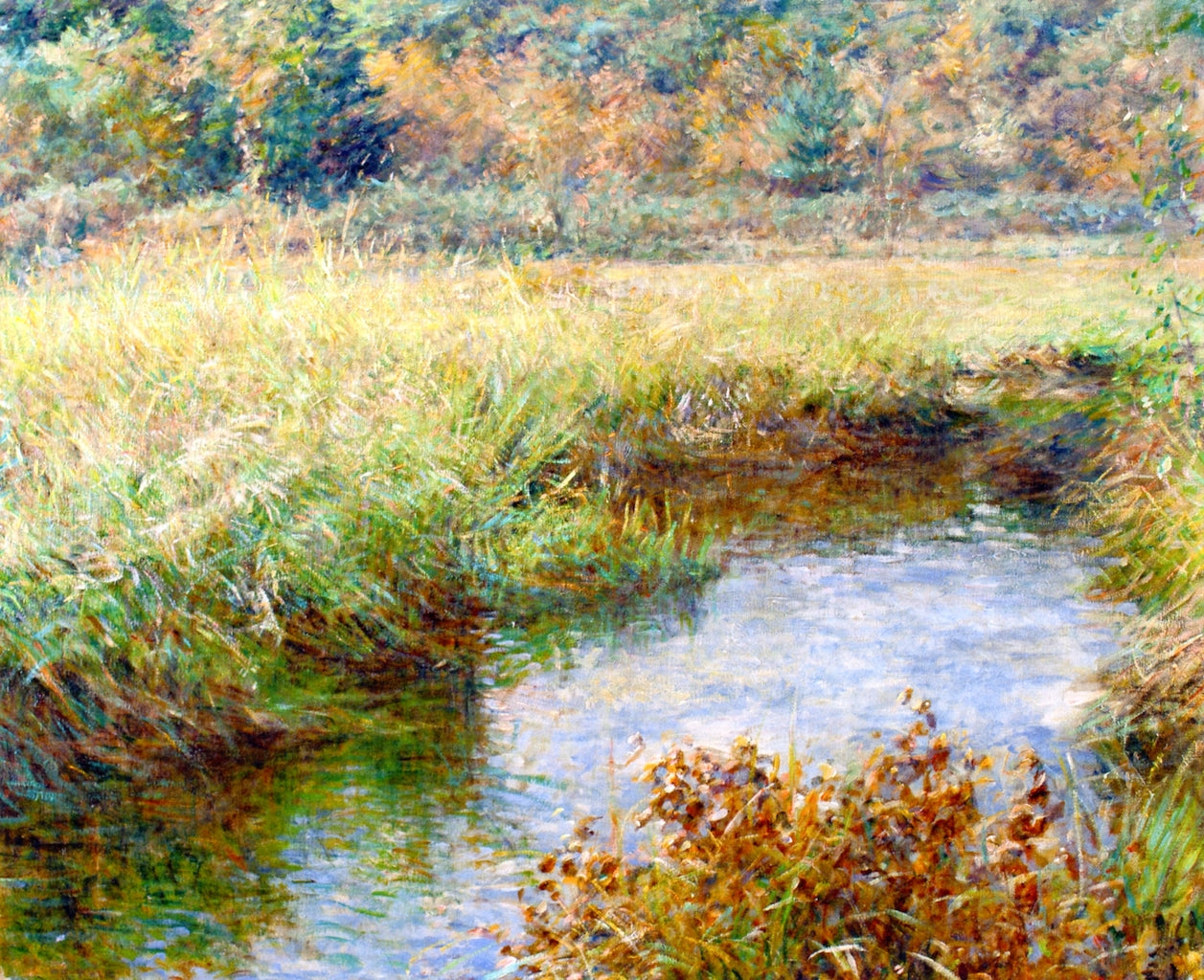 dow with Brook, Medfield, Massachusetts by Robert Lewis Reid,A3(16x12")Poster