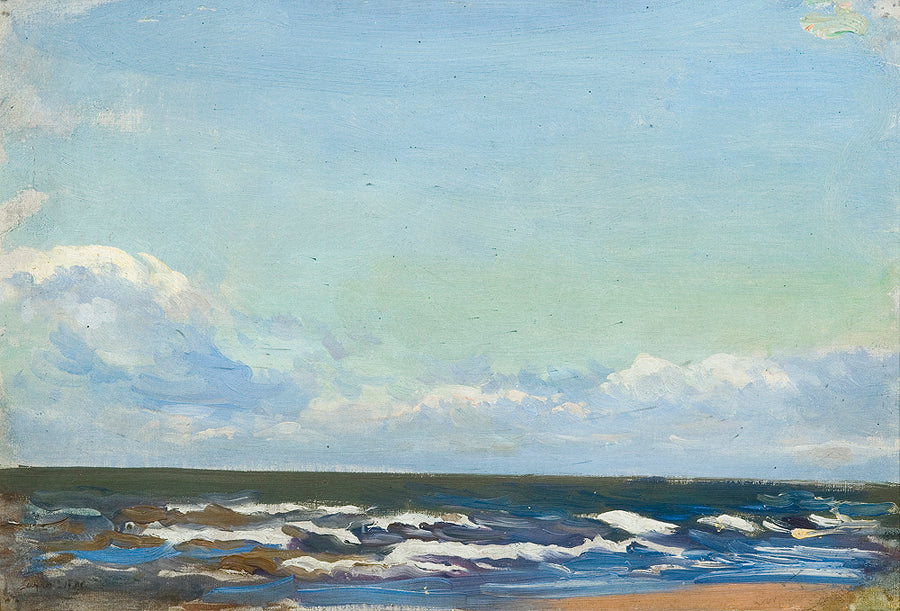 Sea in Palanga, vintage artwork by Leon Jan Wyczolkowski, 12x8" (A4) Poster