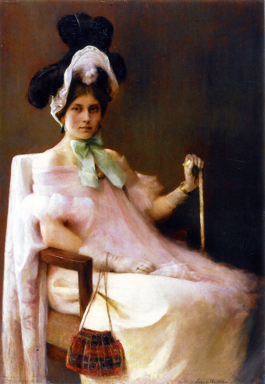 Portrait of Miss M.P. in Louis Philippe Costume, vintage artwork by Susan Watkins, 12x8" (A4) Poster