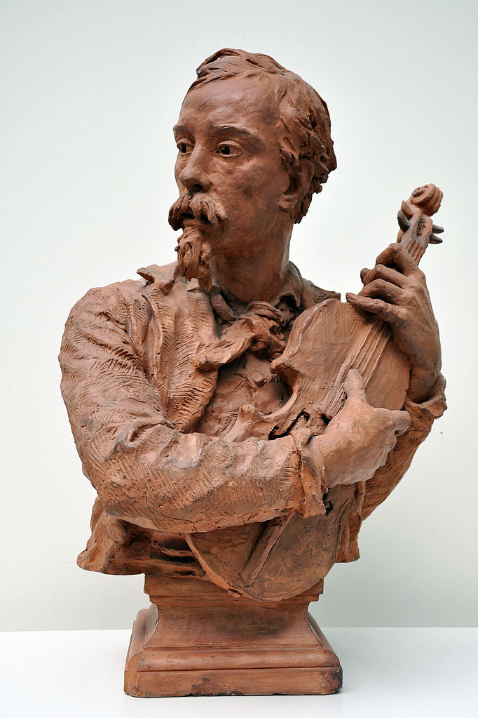 Bust of Charles Carpeaux, vintage artwork by Jean-Baptiste Carpeaux, 12x8" (A4) Poster