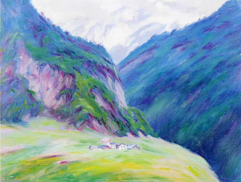 View of Mont Blanc, vintage artwork by Wynford Dewhurst, 12x8" (A4) Poster