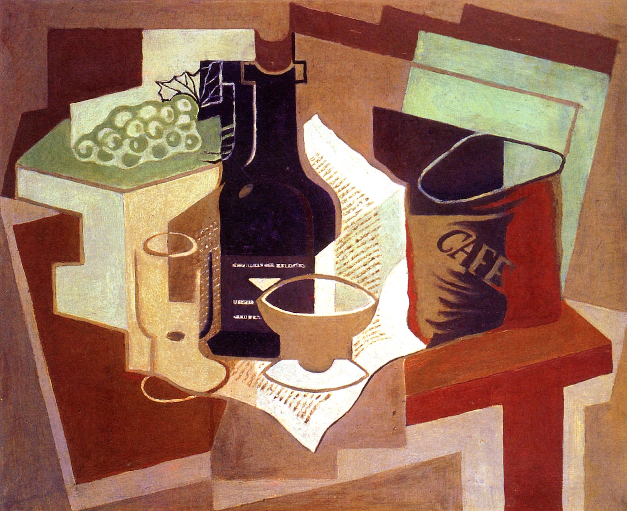 The Bag of Coffee by Juan Gris,16x12(A3) Poster