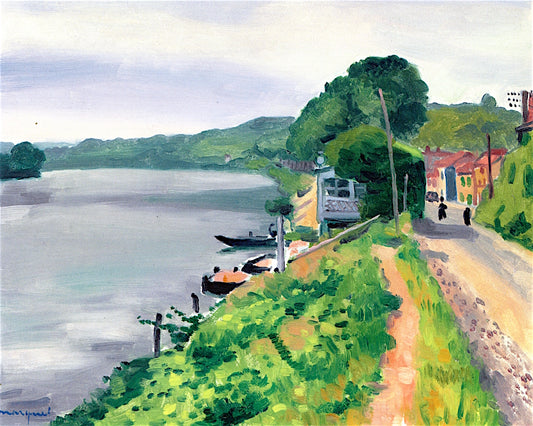 Banks of the Seine at La Frette, vintage artwork by Albert Marquet, 12x8" (A4) Poster