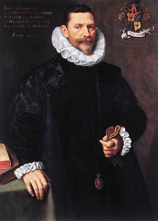 Portrait of Petrus Ricardus, vintage artwork by Frans Pourbus the Younger, 12x8" (A4) Poster