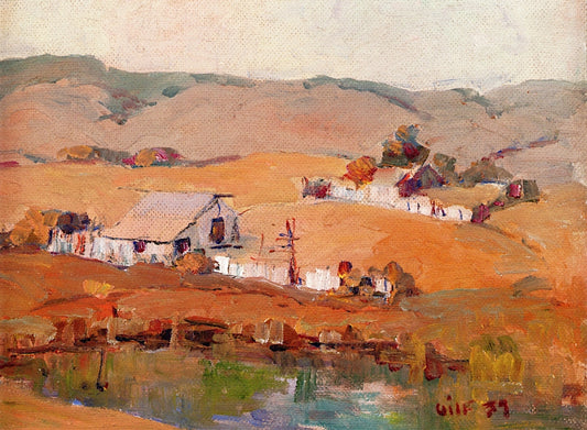 Marin Ranch, vintage artwork by Selden Gile, 12x8" (A4) Poster