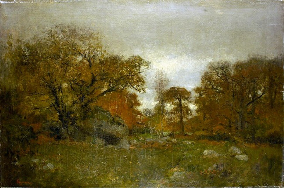 Autumn in Fontainebleau, vintage artwork by Nicolae Grigorescu, 12x8" (A4) Poster