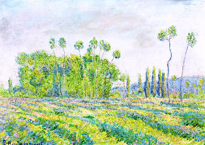 verny, Poplars on the Ajoux Plains by Blanche Hoschede-Monet,A3(16x12")Poster