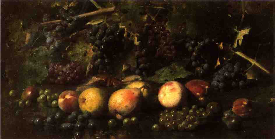 Still Life with Grapes and Pears by Joseph Decker,A3(16x12")Poster