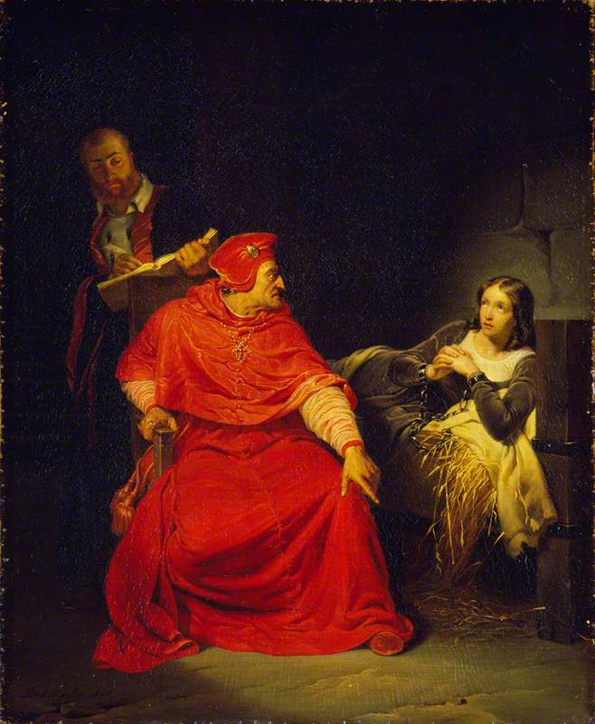 Joan of Arc in Prison, vintage artwork by Paul Delaroche, A3 (16x12") Poster Print
