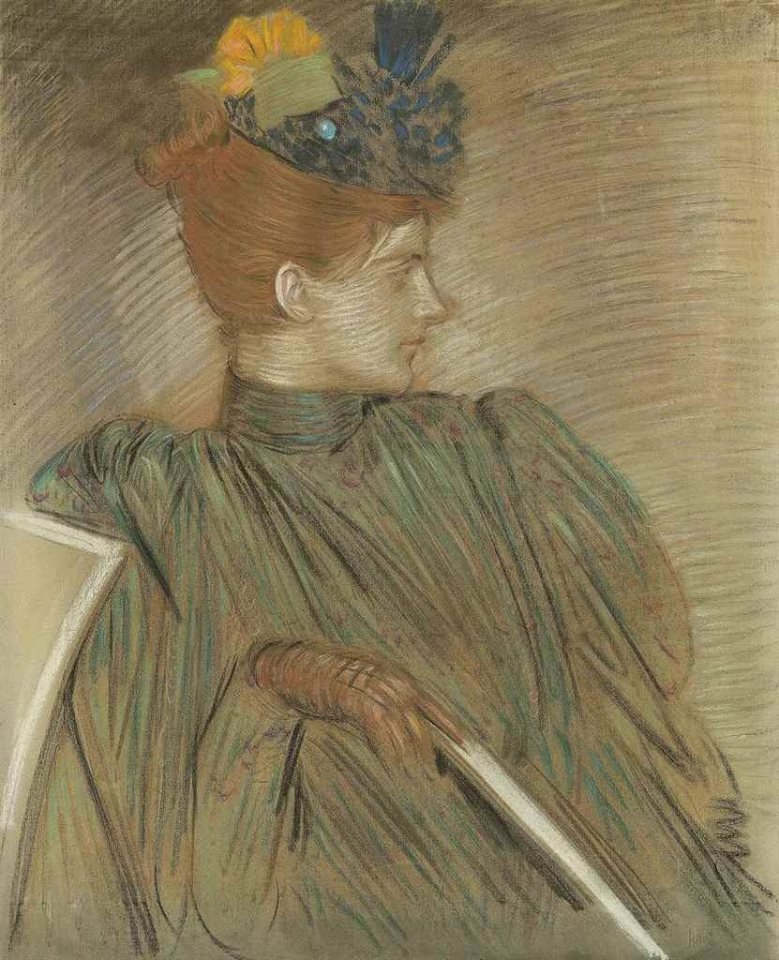 Portrait of Alice, vintage artwork by Paul Cesar Helleu, 12x8" (A4) Poster