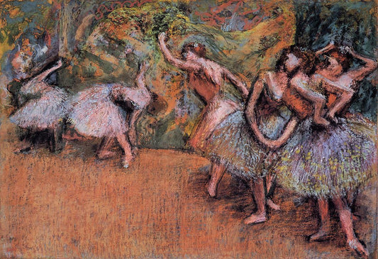 Ballet Scene, vintage artwork by Edgar Degas, 12x8" (A4) Poster