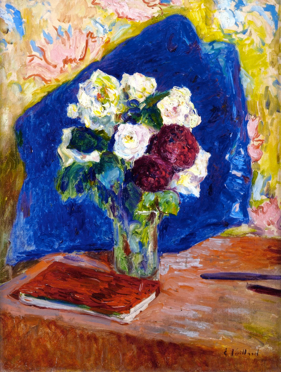 Bouquet and Book by edouard Vuillard,A3(16x12")Poster