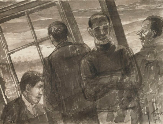 Cafe by Kuzma Petrov-Vodkin,16x12(A3) Poster