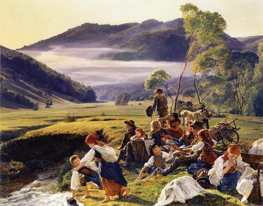 Pilgrims Resting, vintage artwork by Ferdinand Georg Waldmüller, A3 (16x12") Poster Print