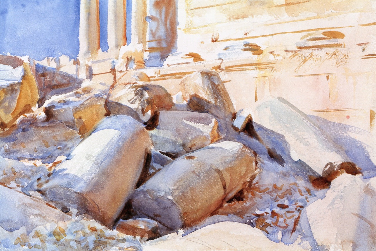 Baalbak, vintage artwork by John Singer Sargent, 12x8" (A4) Poster
