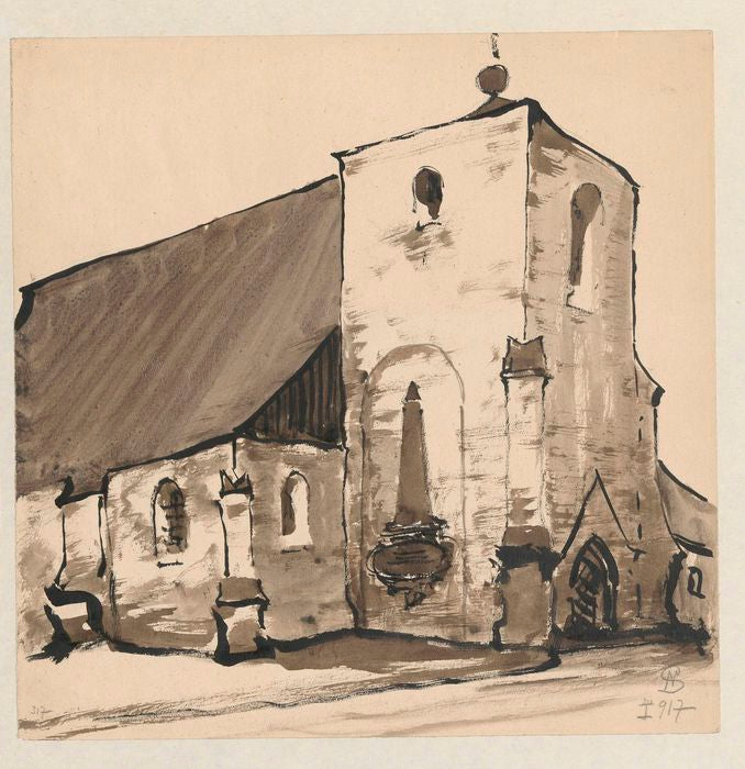 A Romanesque Church by Stanislaw Noakowski,A3(16x12")Poster