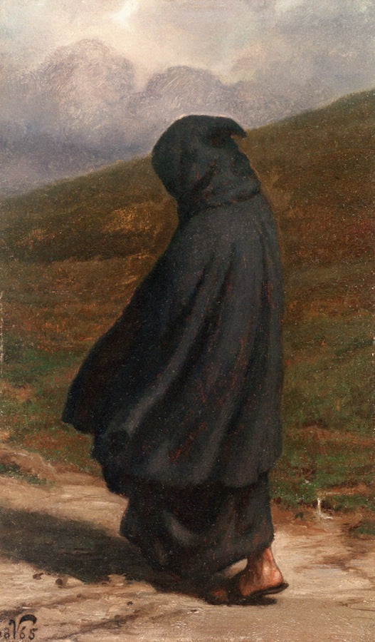 The Gloomy Path, vintage artwork by Elihu Vedder, 12x8" (A4) Poster