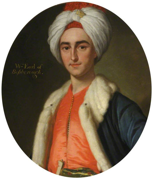 William Ponsonby , 2nd Earl of Bessborough, vintage artwork by Attributed to Jeremiah Davison, 12x8" (A4) Poster