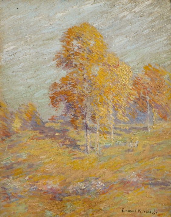 Autumn, Old Lyme, vintage artwork by Ernest Albert, 12x8" (A4) Poster