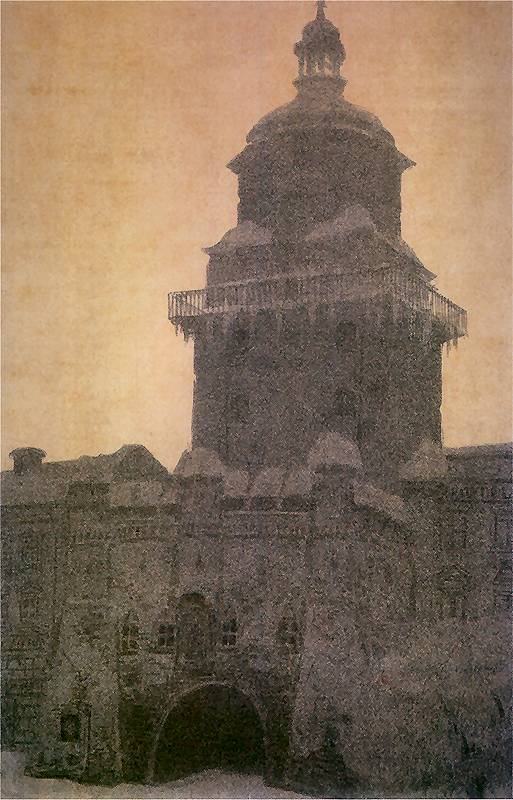 Krakow Gate Under the Snow by Leon Jan Wyczolkowski,A3(16x12")Poster