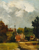 East Bergholt Church, vintage artwork by John Constable, 12x8" (A4) Poster