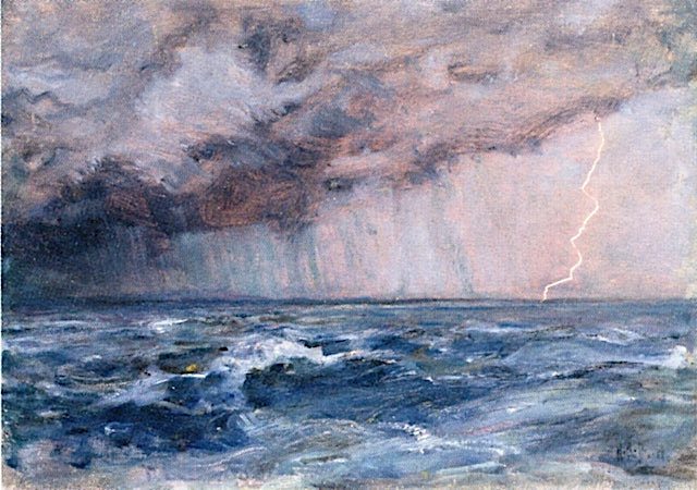 Caribbean Sea During a Thunderstorm by Howard Russell Butler,A3(16x12