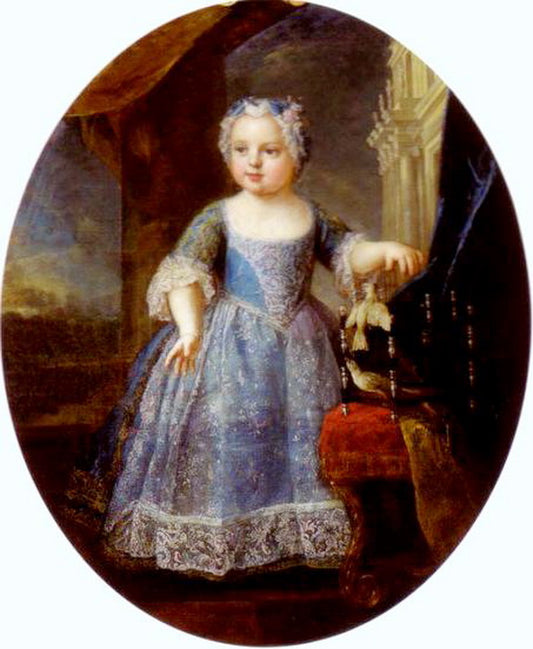 Portrait of Princess Louise of France, vintage artwork by Pierre Gobert, 12x8" (A4) Poster