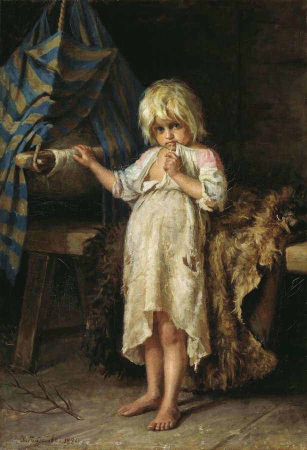 Little Nurse, vintage artwork by Khariton Platonov, 12x8" (A4) Poster