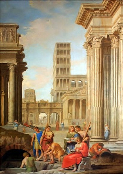 Consulting the Siby lline Oracles, vintage artwork by Jean Lemaire, 12x8" (A4) Poster